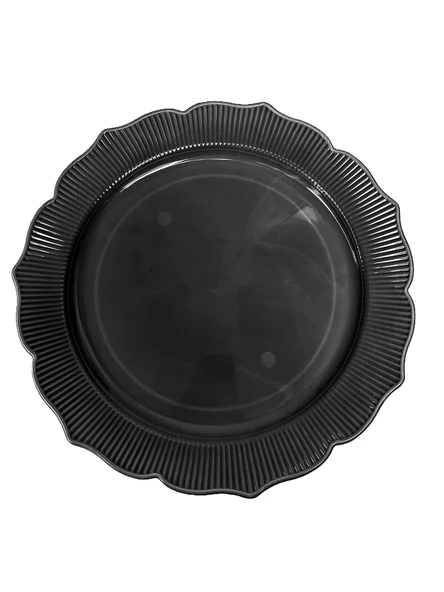 Omeyva Dayanıklı Mika Plastik Siyah Sorfa Piknik Seti - 48 Kişilik Tabak Bardak Çatal Kaşık Takımı - 3