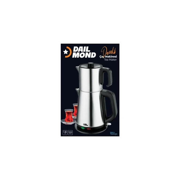 DAİLMOND DEMLİ ÇAY MAKİNESİ 1,8L 1500W - 2