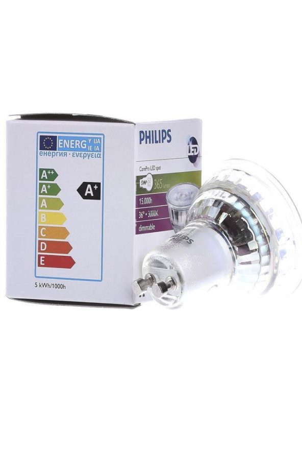 Philips Corepro 5W (50W) Işığı Ayarlanabilir Led Çanak Ampul Sarı 830 - GU10 Duy