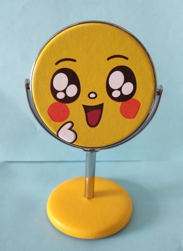 Emoji Mini Boy Ayaklı Makyaj Aynası 15 Cm - 3