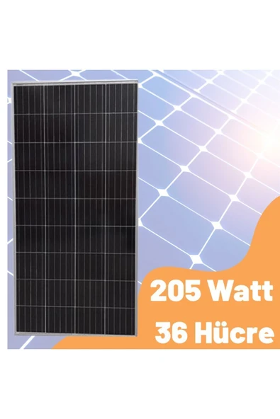 Güneş Paneli 205w Watt Monokristal A Kalite