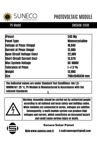245w B Kalite Watt Monokristal Solar Güneş Paneli 12volt Karavan 205w 230 W 275 W 280 W - 2
