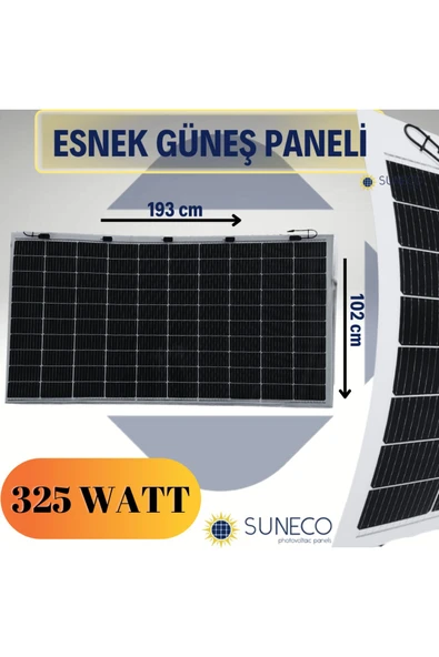 325 Watt Yarı Esnek Güneş Paneli Half Cut Monokristal Solar Güneş Paneli Karavan Tekne