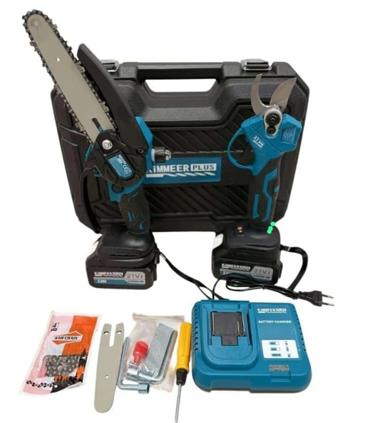 Dal budama ve testere seti 2 bataryalı şarzlı set ürün görseli 1