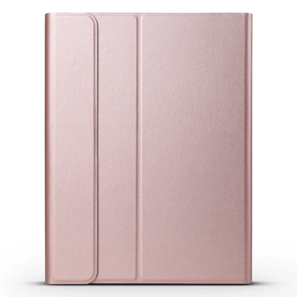 A11 Bluetooth 3.0 Ultra İnce ABS Çıkarılabilir Bluetooth Klavye Deri Tablet Kılıfı iPad Air 4 Air 5 Pro 11 inç 2018 2020 2021 2022 Rose Gold - 2