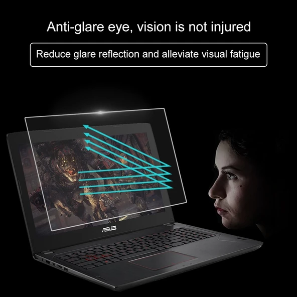 15.6 Inç Evrensel Laptop Ekran HD Temperli Cam Koruyucu Film - 6