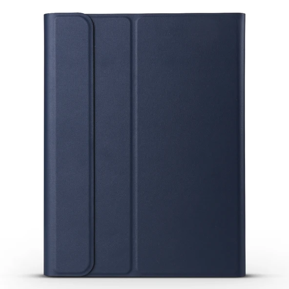 A11 Bluetooth 3.0 Ultra İnce ABS Çıkarılabilir Bluetooth Klavye Deri Tablet Kılıfı iPad Air 4 Air 5 Pro 11 inç 2018 2020 2021 2022 Koyu Mavi - 2