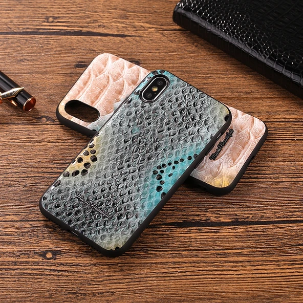 iPhone XR Deri Koruyucu Kılıf Gri - 7