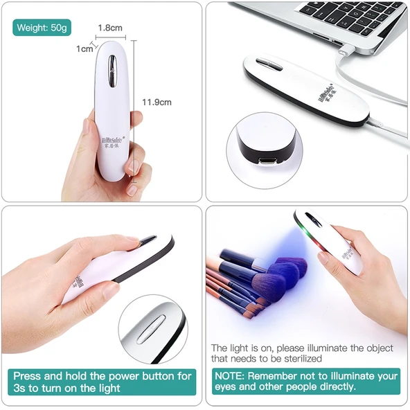Taşınabilir UVC LED Işıklı Sterilizatör Dezenfeksiyon Çubuğu - 7