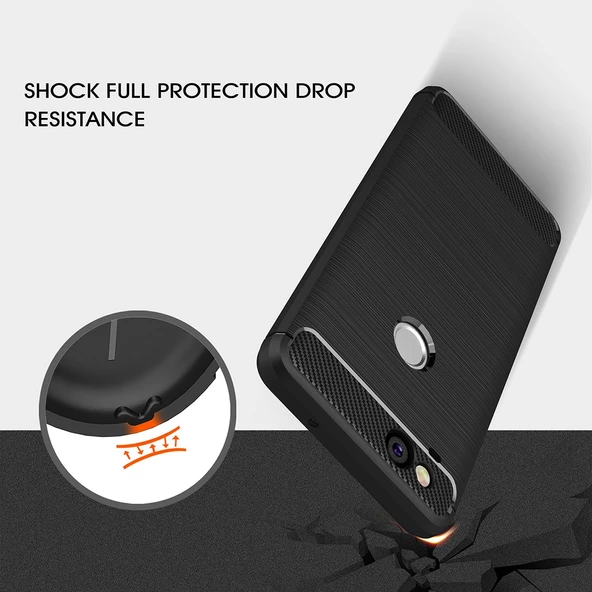 Google Pixel 2 Karbon Fiber Dokulu Darbeye Dayanıklı TPU Kılıf Siyah - 6