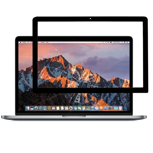 Macbook Pro A1278 13.3 inç Ön Ekran Dış Cam Lens Siyah