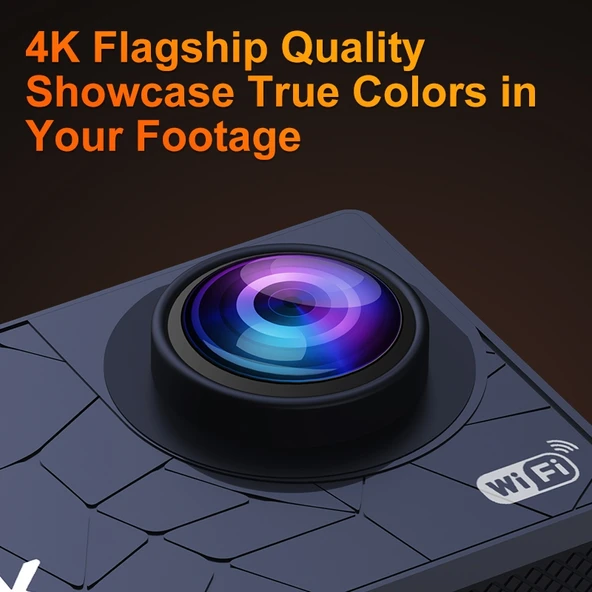 I5-361 2.0 inç IPS HD Ekran Geniş Açı 4K WiFi Aksiyon Kamerası Uzaktan Kumandalı - 5