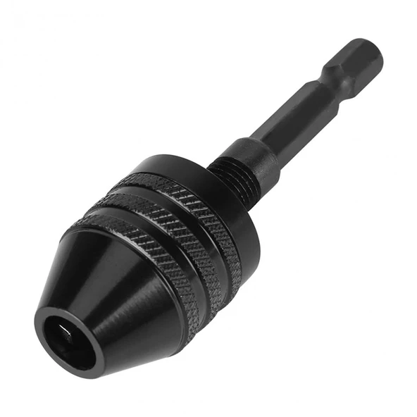 Altıgen Sap Mini Matkap Mandreni Dönüştürücü Üç Çeneli Mandren Siyah Model 08-8mm A - 2