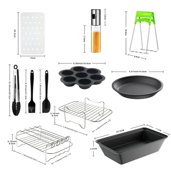 Ninja DZ201 DZ401 Foodi 8 Quart 11 in 1 Hava Fritözü Aksesuar Seti - 2