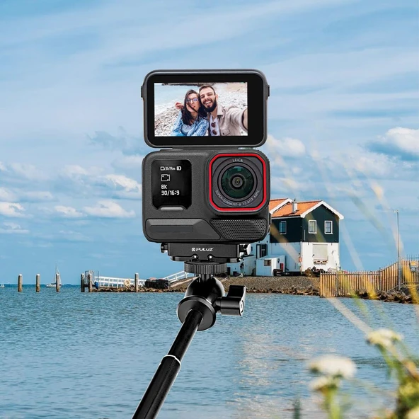 Insta360 X5 Ace Pro Pro 2 Uyumlu PULUZ Havacılık Alüminyum Hızlı Bırakma Taban Adaptör Braketi Siyah - 7