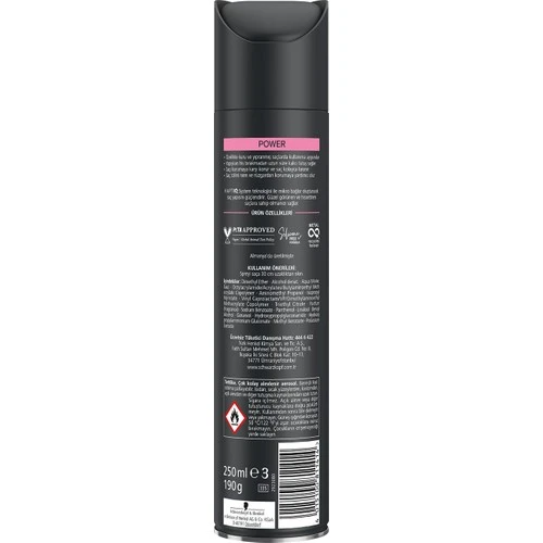 Taft Saç Spreyi Power Kasmır Mega Güçlü 5 250Ml - 2