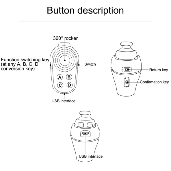 R1 Bluetooth Mini Halka Oyun Kolu Kontrol Tutacağı - 5