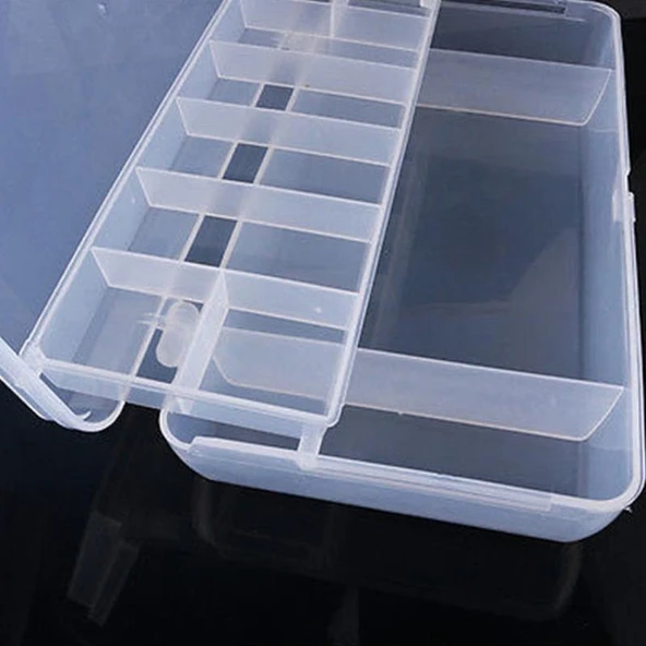Çift Katmanlı İki Tepsili Plastik Balıkçılık Yem Kutusu - 5