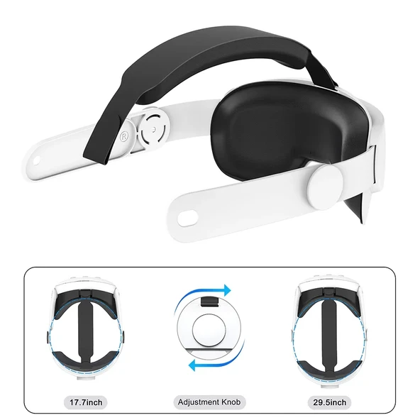 Meta Quest 3 VR Ayarlanabilir Elit Kafa Bandı Siyah - 5