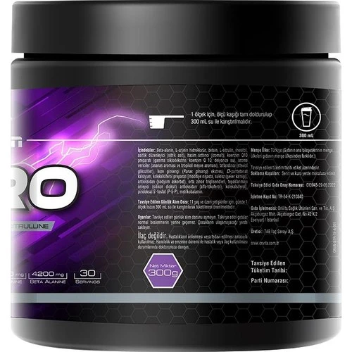 Onvıta Nutrition Pre Workout Nitro L-Arginine, Beta-Alanine, L-Citrulline, 30 Servis - 3