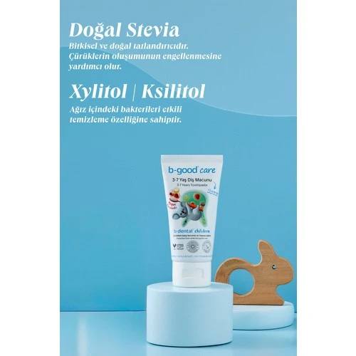 B-Good B-Dental 3-7 Yaş Çocuk Diş Macunu Florürsüz Meyve Karnavalı 50Ml - 3