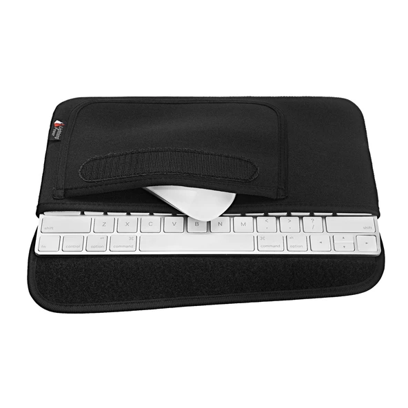 Apple Magic Mouse 2 ve Magic Keyboard 2 Uyumlu Taşınabilir Toz Geçirmez Kılıf Siyah