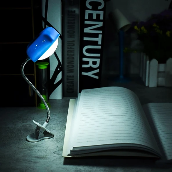 Mini Kalp Klipsli LED Kitap Lambası Sarı Işıklı Enerji Tasarruflu Okuma Lambası - 4