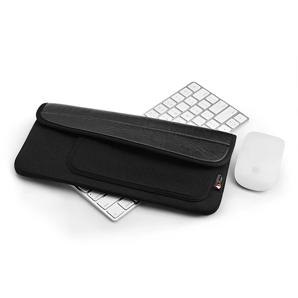 Apple Magic Mouse 2 ve Magic Keyboard 2 Uyumlu Taşınabilir Toz Geçirmez Kılıf Siyah - 2