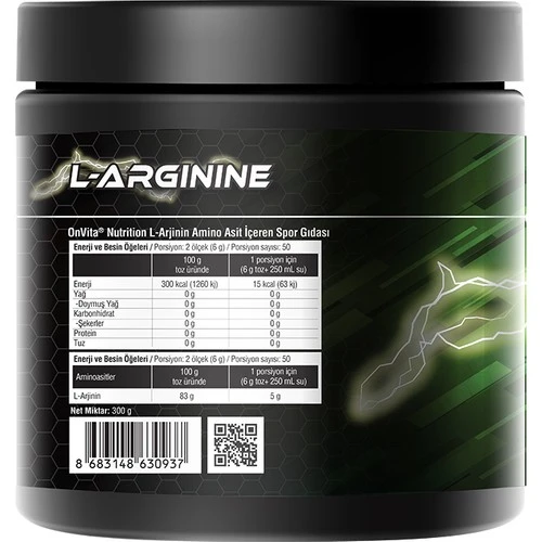 Onvıta Nutrition L-Arginine Hcl, Aminoasit 5000 Mg, 50 Servis - 2