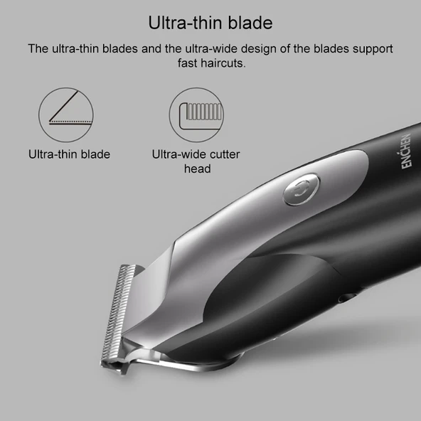 Orijinal Xiaomi Youpin Yingqu Hummingbird Şarjlı Saç Kesme Makinesi Siyah - 5