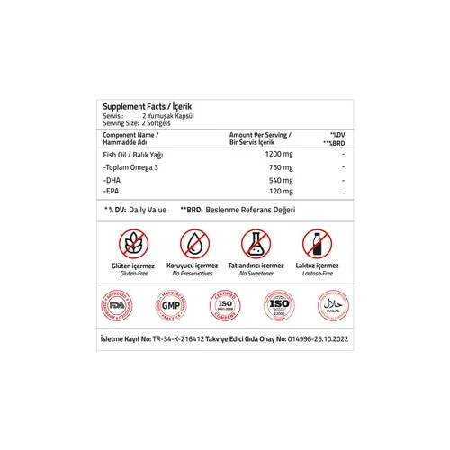 Valıdus Kıds Fısh Oıl 1200 Mg 60 Softgel - 3