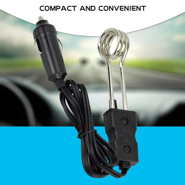 12V 10A 120-140W Araç Çakmaklığı Elektrikli Su Isıtıcı Çubuğu - 5