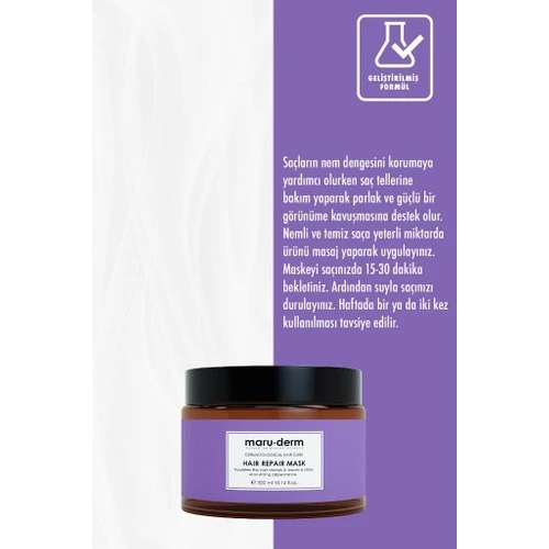 Maruderm Yıpranmış Saçlar İçin Saç Maskesi 300 Ml (W) - 2