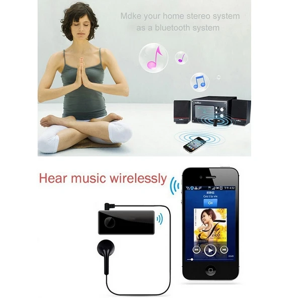 Araç Bluetooth Eller Serbest Müzik Mikrofon Alıcısı Tüm Akıllı Telefonlar İçin - 8