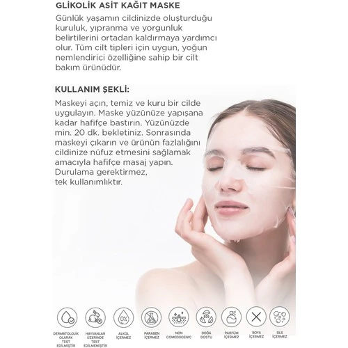 Derminix Glikolik Kağıt Maske - 4