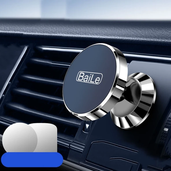 BaiLe Manyetik Araç Telefon Tutucu Evrensel Gümüş Sticker Model