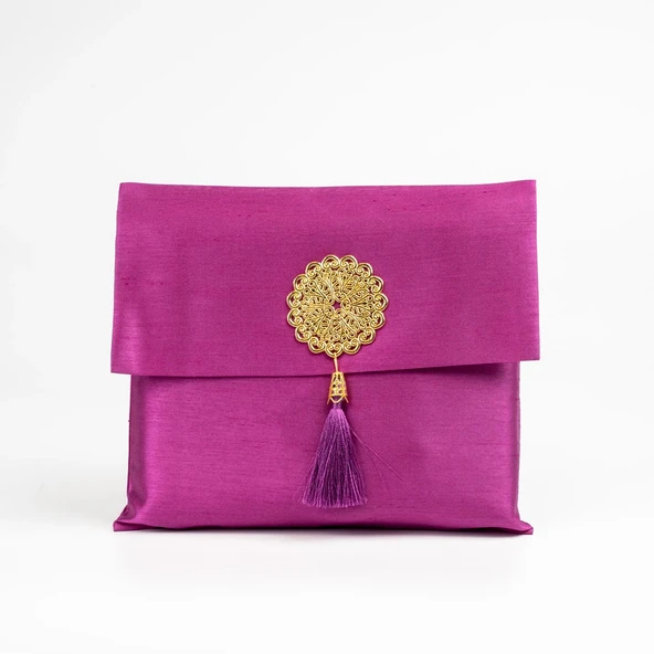 Seccade + Tesbih Hediye Seti (Şantuk Kese, Mor) - 2