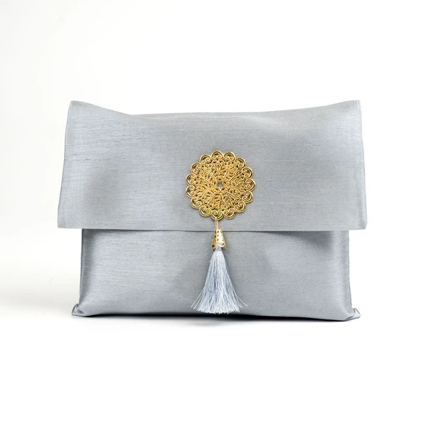 Seccade + Tesbih Hediye Seti (Şantuk Kese, Gri) - 2