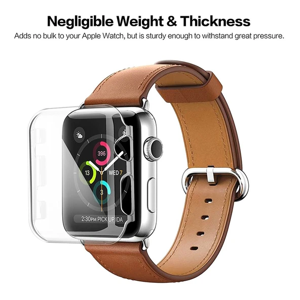 Apple Watch Series 3 42mm Şeffaf PC Koruyucu Kılıf - 5