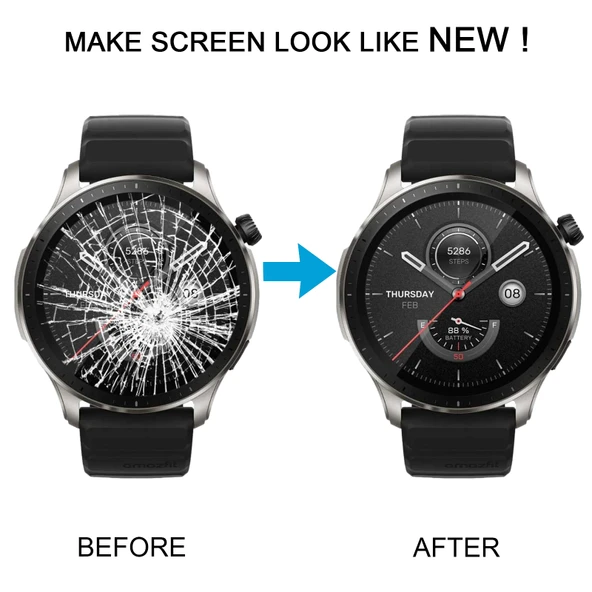 Amazfit GTR 4 Orijinal LCD Ekran ve Dokunmatik Panel Çerçeveli Gri - 6