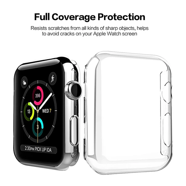 Apple Watch Series 3 42mm Şeffaf PC Koruyucu Kılıf - 6