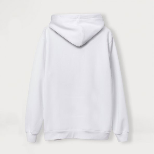 Ketuna Ketty Challenge Yourself Beyaz Kapüşonlu Unisex Sweatshirt - 2