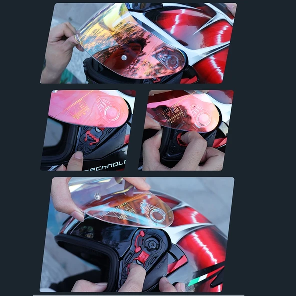 AGV K1 K3SV K5 Motosiklet Kask Vizörü Şeffaf Anti UV Rüzgar Koruyucu - 5