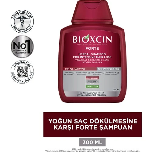 Bıoxcın Forte Yoğun Saç Dökülmesine Karşı Bitkisel Şampuan 3 Al 2 Ode 300Ml X 3 Adet - 2