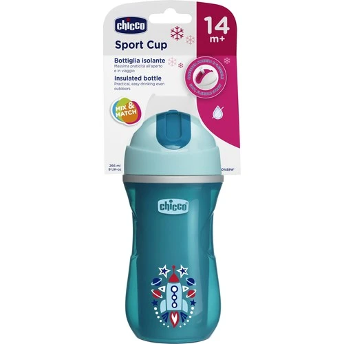 Chicco Bardak Isı Yalıtımlı Sport Pipetli 14 Ay+ Erkek - 2