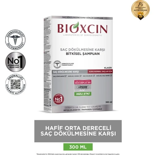 Bıoxcın Genesis Saç Dökülmesine Karşı Bitkisel Şampuan Kuru / Normal Saç Tipleri İçin 300Ml