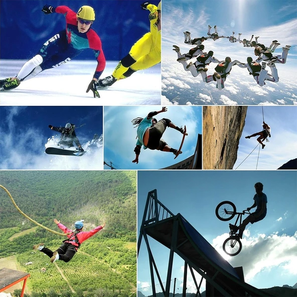GoPro HERO13 Black Uyumlu Siyah Silikon Koruyucu Kılıf Bileklik ve Lens Kapağı - 9