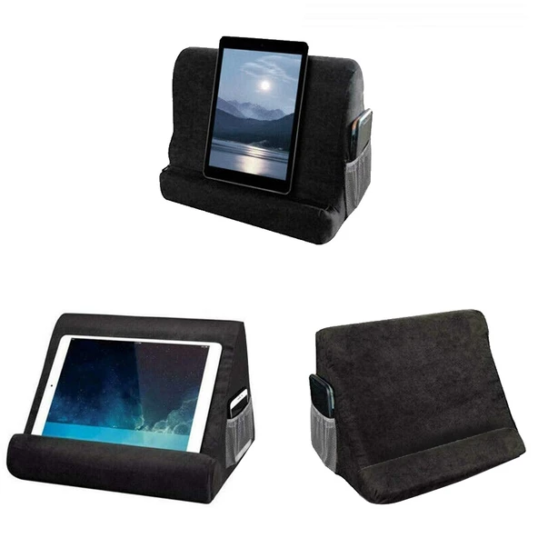 Siyah Çok Fonksiyonlu Laptop ve Tablet Yastığı Soğutucu Stand - 4