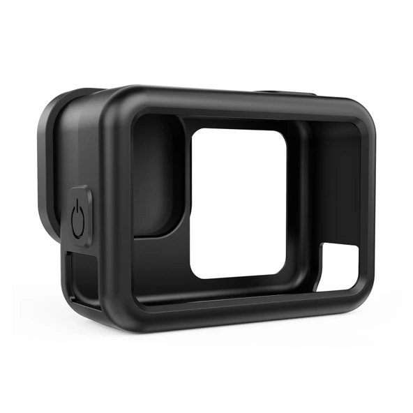 GoPro HERO13 Black Uyumlu Siyah Silikon Koruyucu Kılıf Bileklik ve Lens Kapağı - 3