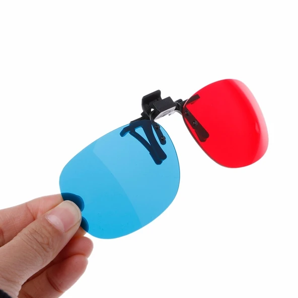 Stereo 3D Kırmızı Mavi Gözlük Miyopi ve 3D Film Bilgisayar TV Uyumlu - 4